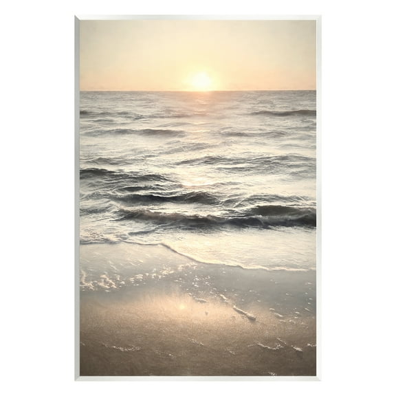 Stupell Industries Sunset on Ocean Ripples Nature Photography Unframed Art Print Wall Art, 10 x 15