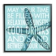 thumbnail image 1 of Stupell Industries Sunsets Cool Drinks Sand Beach Phrase Blue Starfish, 12 x 12, Design by Stephanie Workman Marrott, 1 of 7