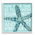 thumbnail image 1 of Stupell Industries Sunsets Cool Drinks Sand Beach Phrase Blue Starfish, 24 x 24, Design by Stephanie Workman Marrott, 1 of 5