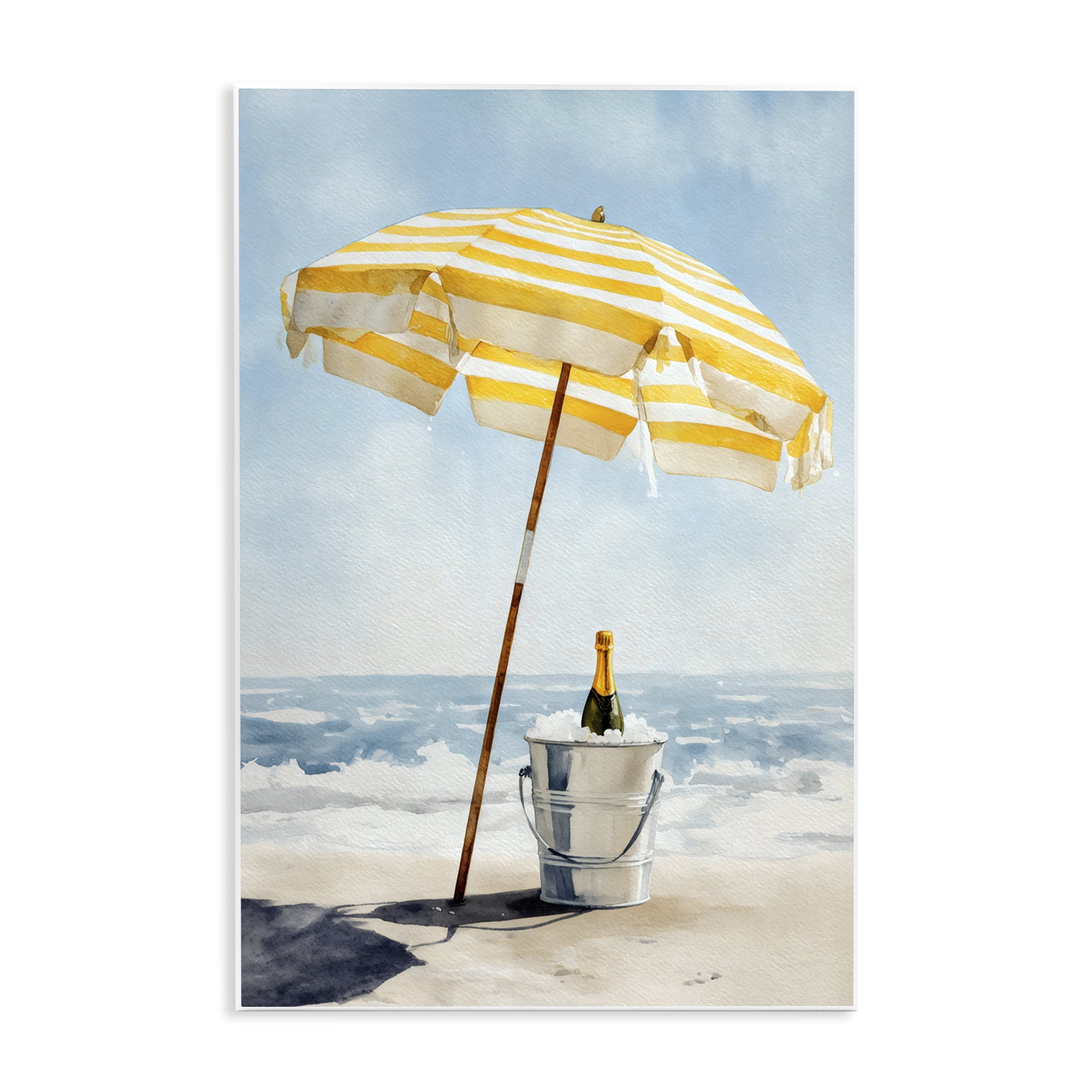 Stupell Industries Sunshine Celebration at Seaside Wall Plaque Art, design by Petal Prints Design
