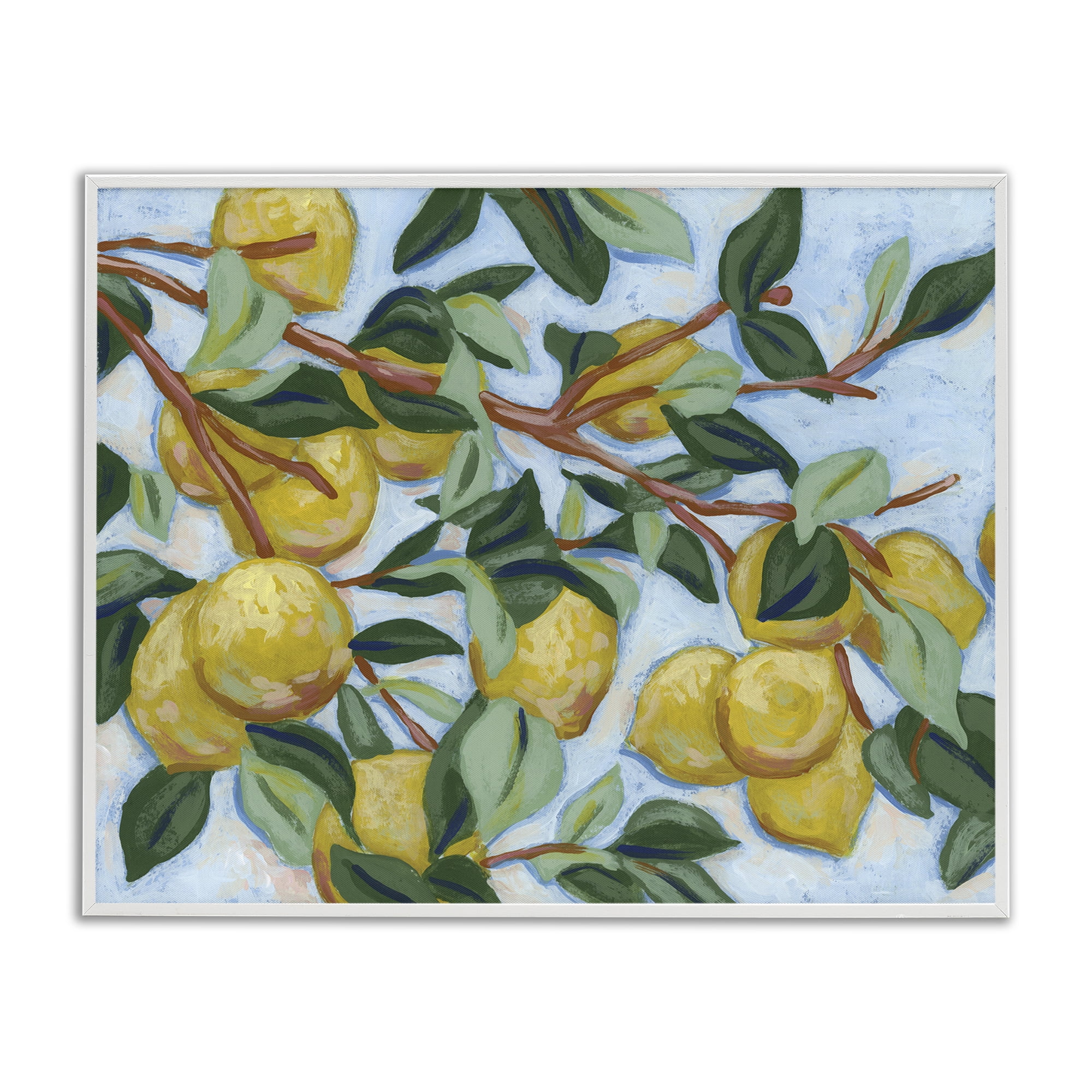Stupell Industries Sunshine Citrus Tree White Framed Giclee Art, design by June Erica Vess