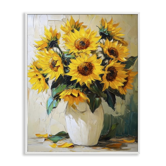 Stupell Industries Sunshine In A Vase White Framed Giclee Art design by LSR Creative Studio, 20 x 16