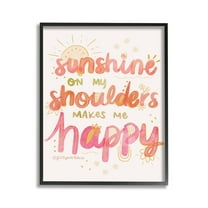 Stupell Industries Sunshine On My Shoulders Landscape Painting Black Framed Art Print Wall Art, 11 x 14