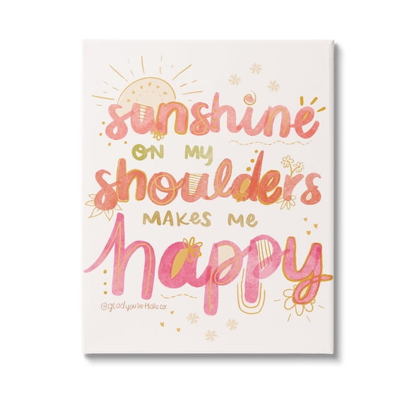Stupell Industries Sunshine On My Shoulders Landscape Painting Gallery Wrapped Canvas Art Print Wall Art, 24 x 30
