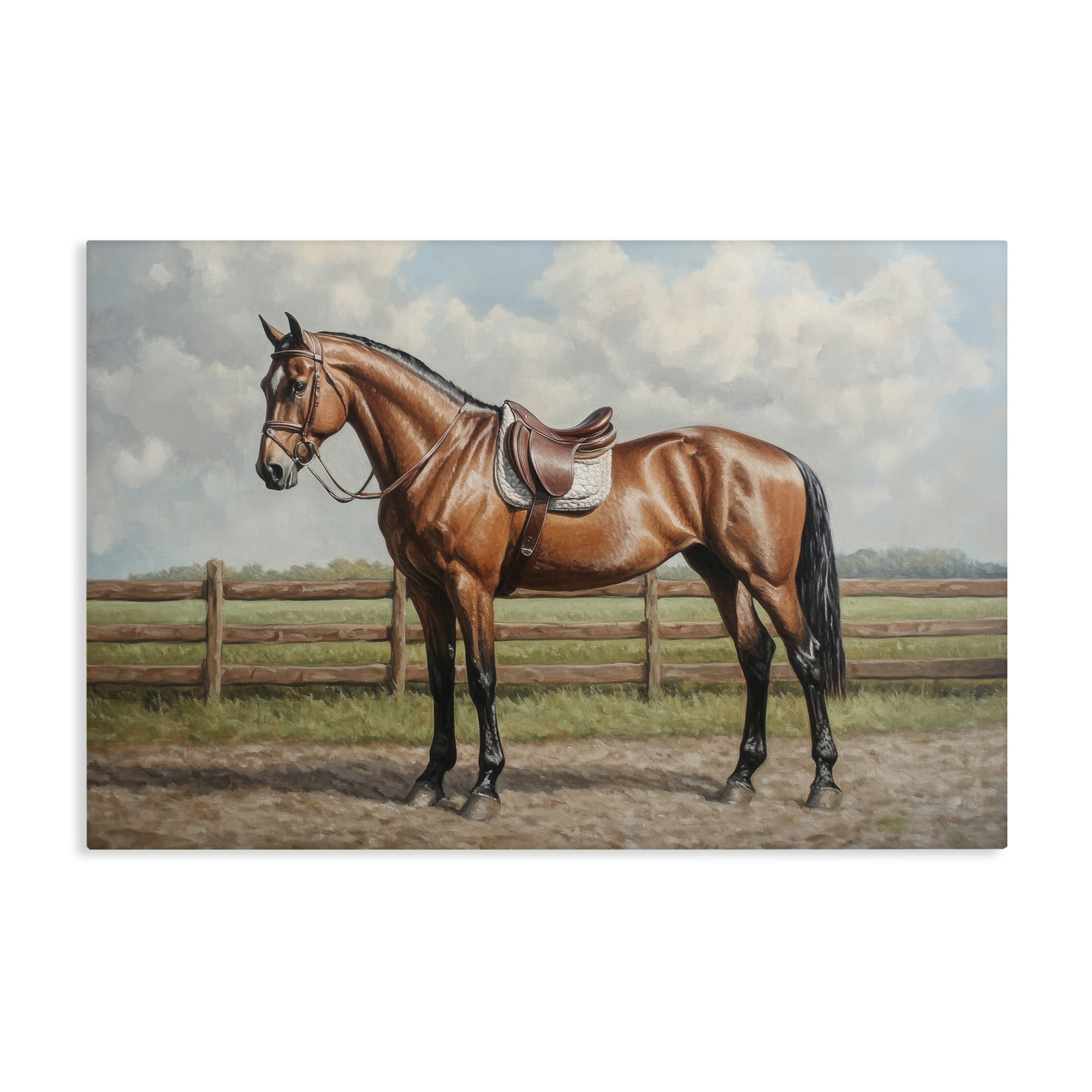 Stupell Industries Sunshine Pony on Farm Path Canvas Wall Art, design by Petal Prints Design