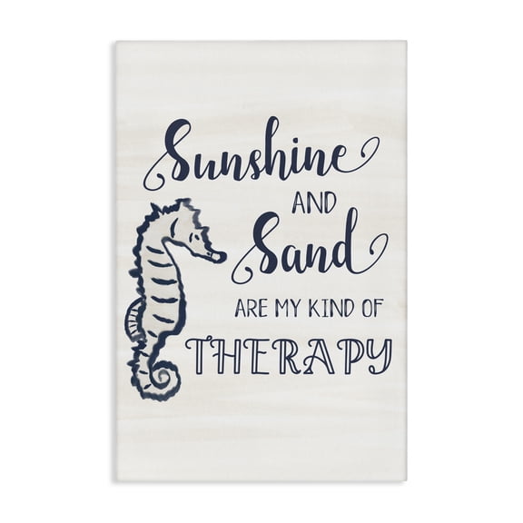 Stupell Industries Sunshine & Sand My Kind of Therapy Canvas Wall Art design by JJ Design House LLC, 45 x 30