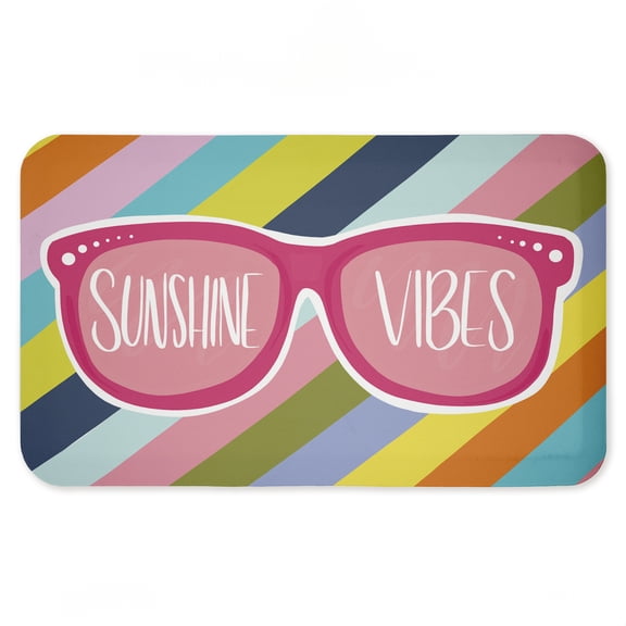 Stupell Industries Sunshine Vibes Sunglasses Printed Anti-Fatigue Floor Mat, design by Emily Cromwell, 30"x18"