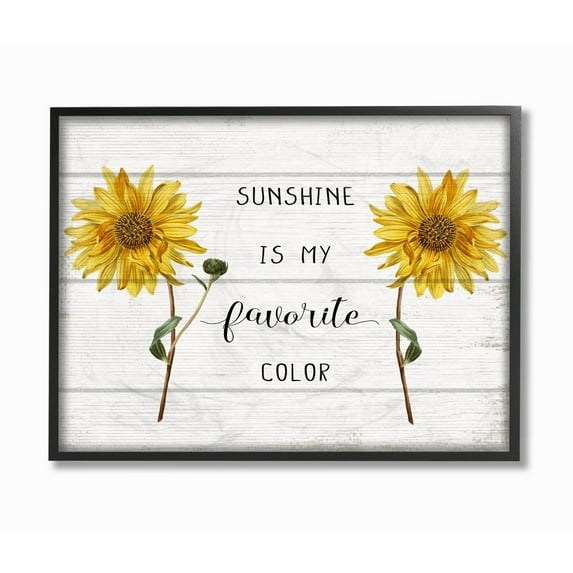 Stupell Industries Sunshine is My Favorite Color with Sunflower Accents Designed by Daphne Polselli