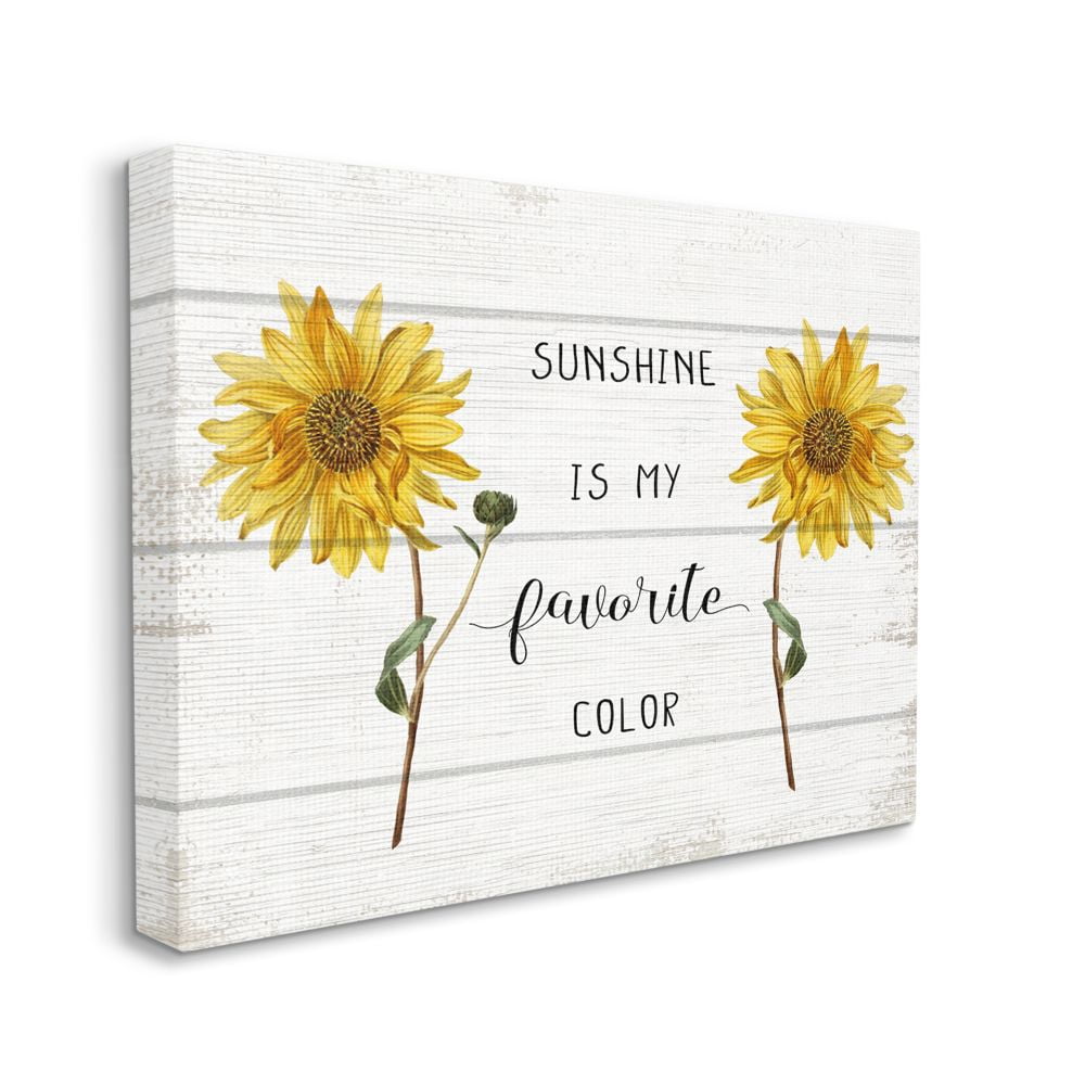 Stupell Industries Sunshine is My Favorite Color with Sunflower Accents Designed by Daphne Polselli