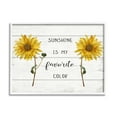 thumbnail image 1 of Stupell Industries Sunshine is My Favorite Color with Sunflower Accents Graphic Art Framed Art Print Wall Art, 30x24, By Daphne Polselli, 1 of 8