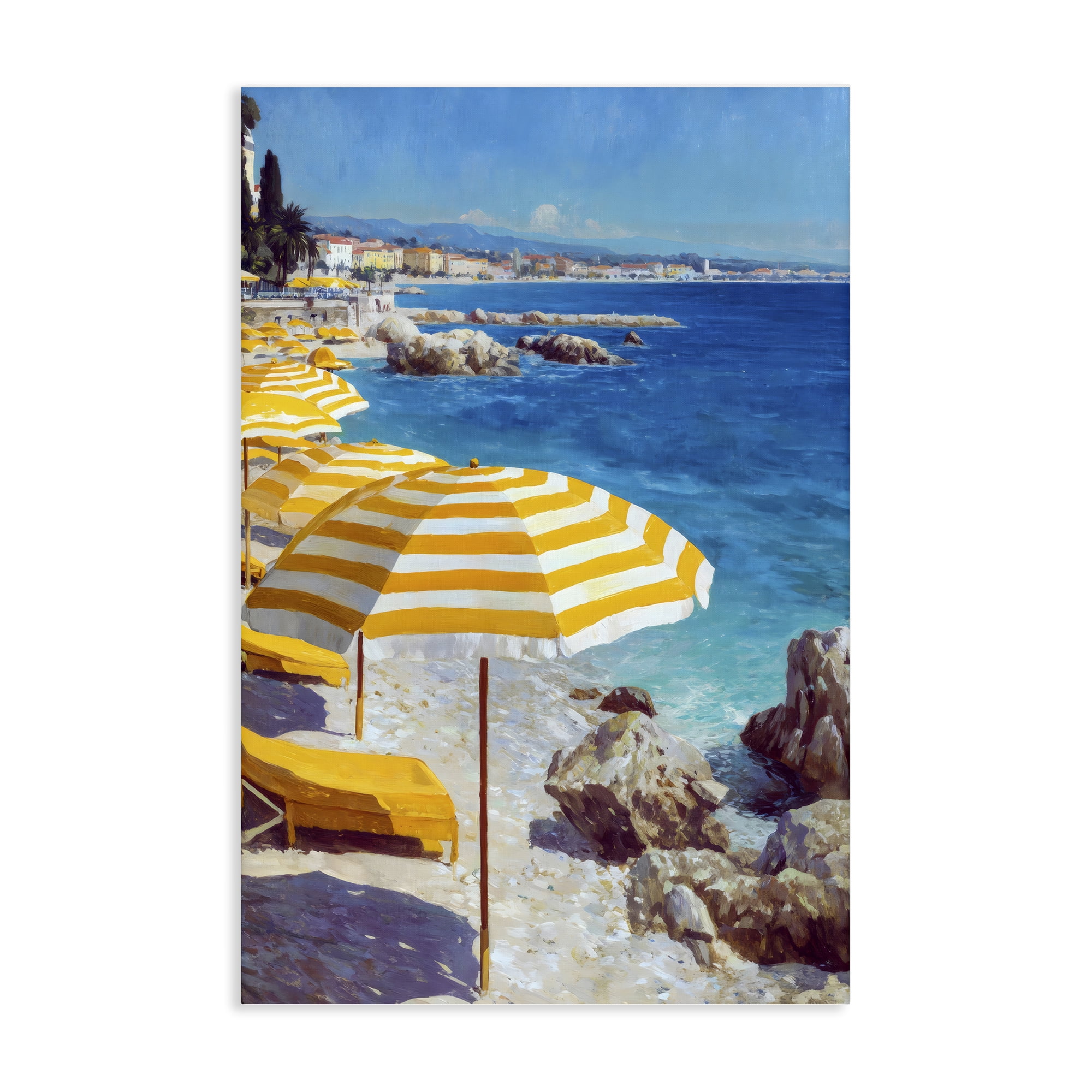 Stupell Industries Sunshine on the Shore Canvas Wall Art, design by Petal Prints Design
