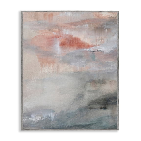 Stupell Industries Sunswept Neutral Abstraction Gray Framed Giclee Art design by Hope Bainbridge, 20 x 16