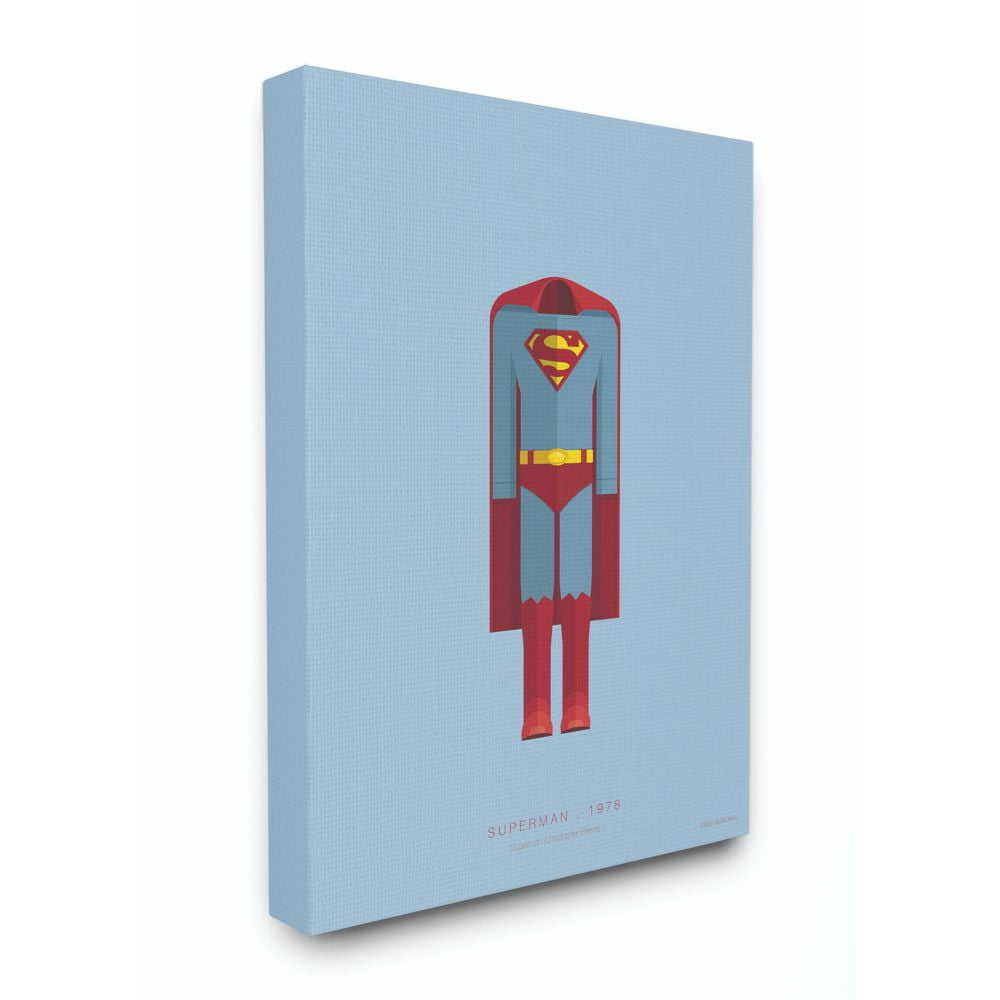 Stupell Industries Superman Famous People Characters Fashion Design Canvas Wall Art by Fred Birchal