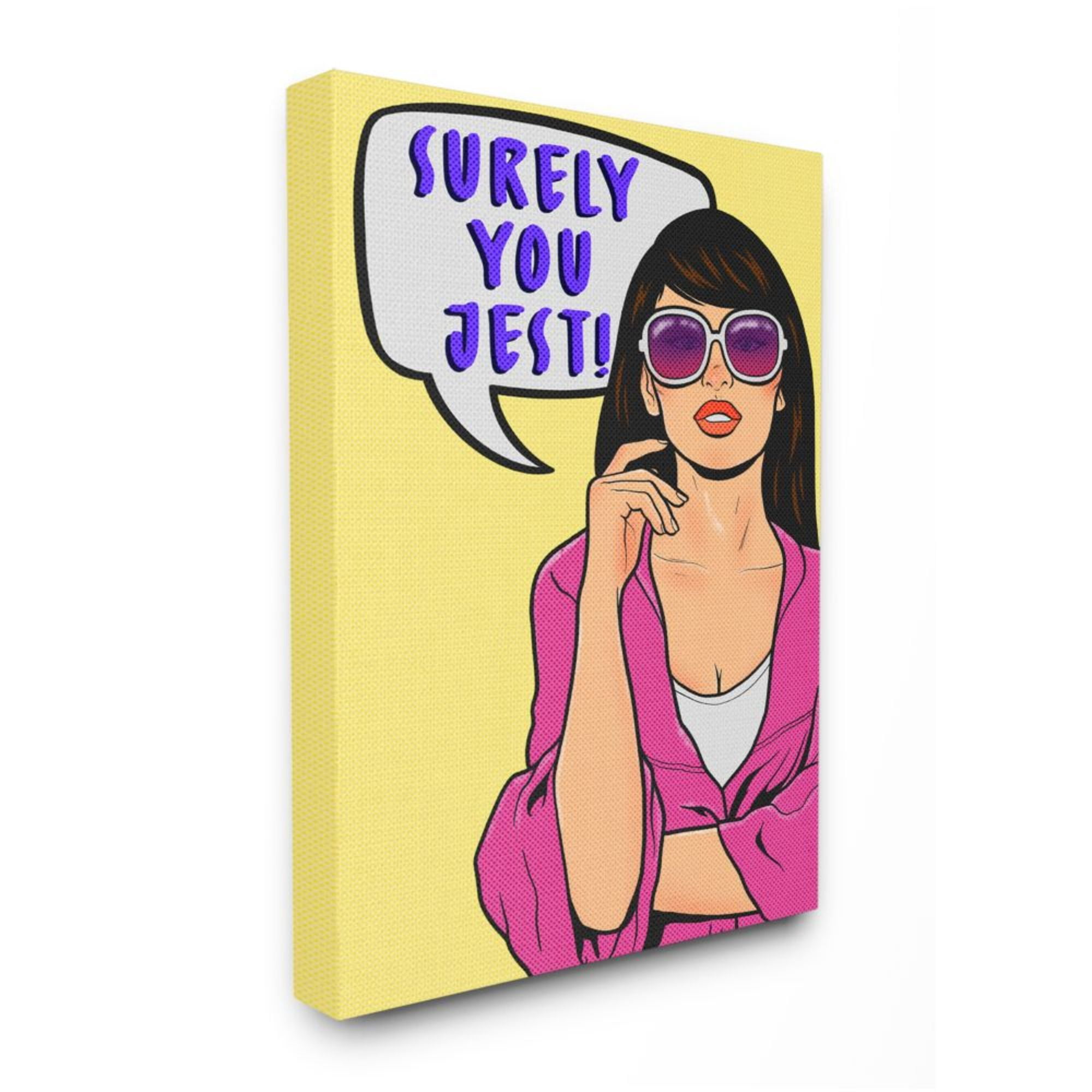 Stupell Industries Surely You Jest Phrase Female Slang Pop Art Design by Marcus Prime, 30" x 40"