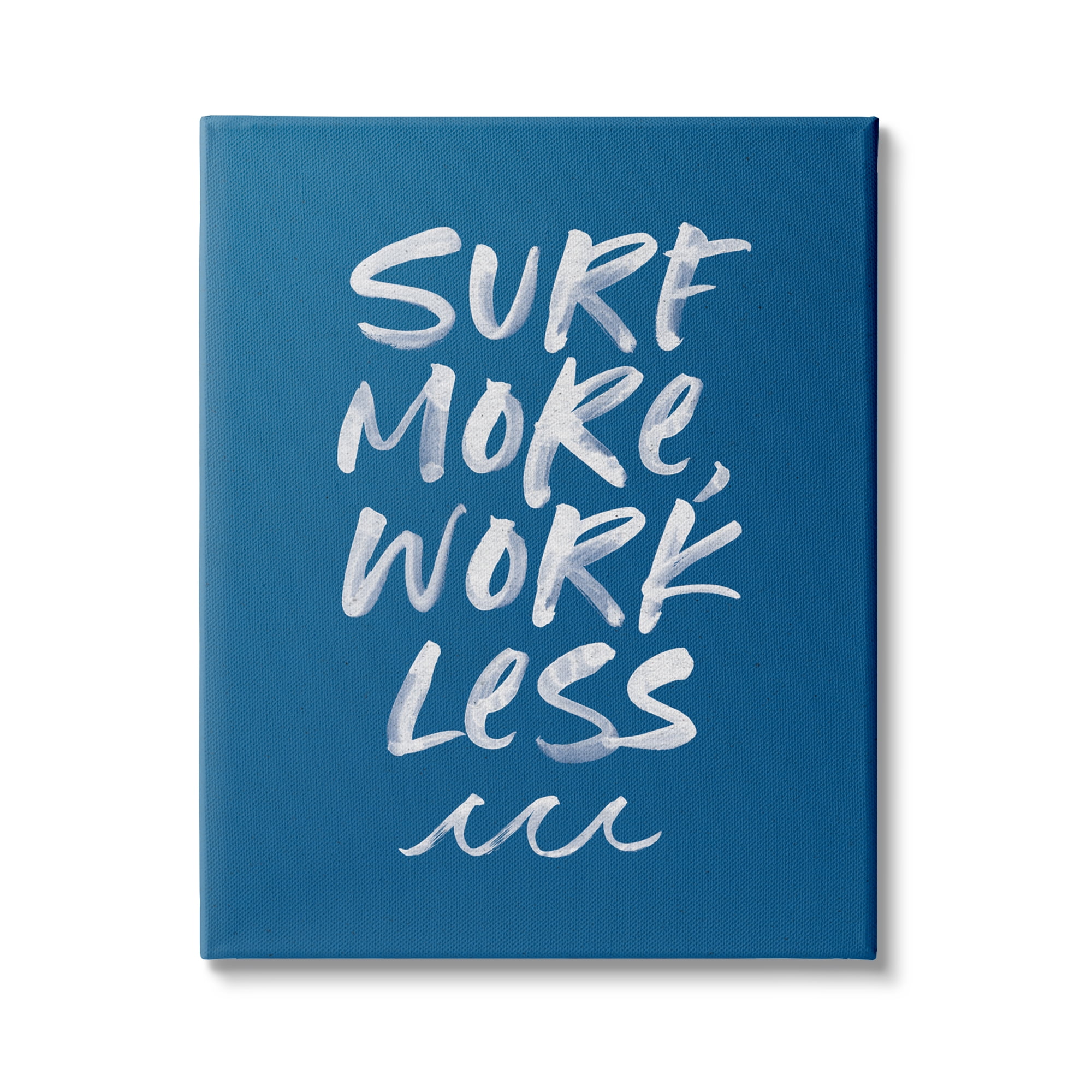 Stupell Industries Surf More Work Less Nautical Phrase Ocean Waves, 24 x 30,Design by Wild Apple Portfolio