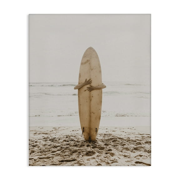 Stupell Industries Surf Ready Board Sports Photography Wrapped Canvas Art Print Wall Art, 16 x 20