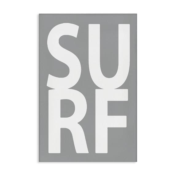 Stupell Industries Rustic Lodge Surf Word on Grey Canvas Art, 30 x 45, by Jamie MacDowell