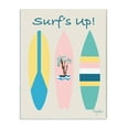 thumbnail image 1 of Stupell Industries Surf's Up Phrase Pastel Palm Tree Surfboard Wall Plaque by Mark Higden, 1 of 1