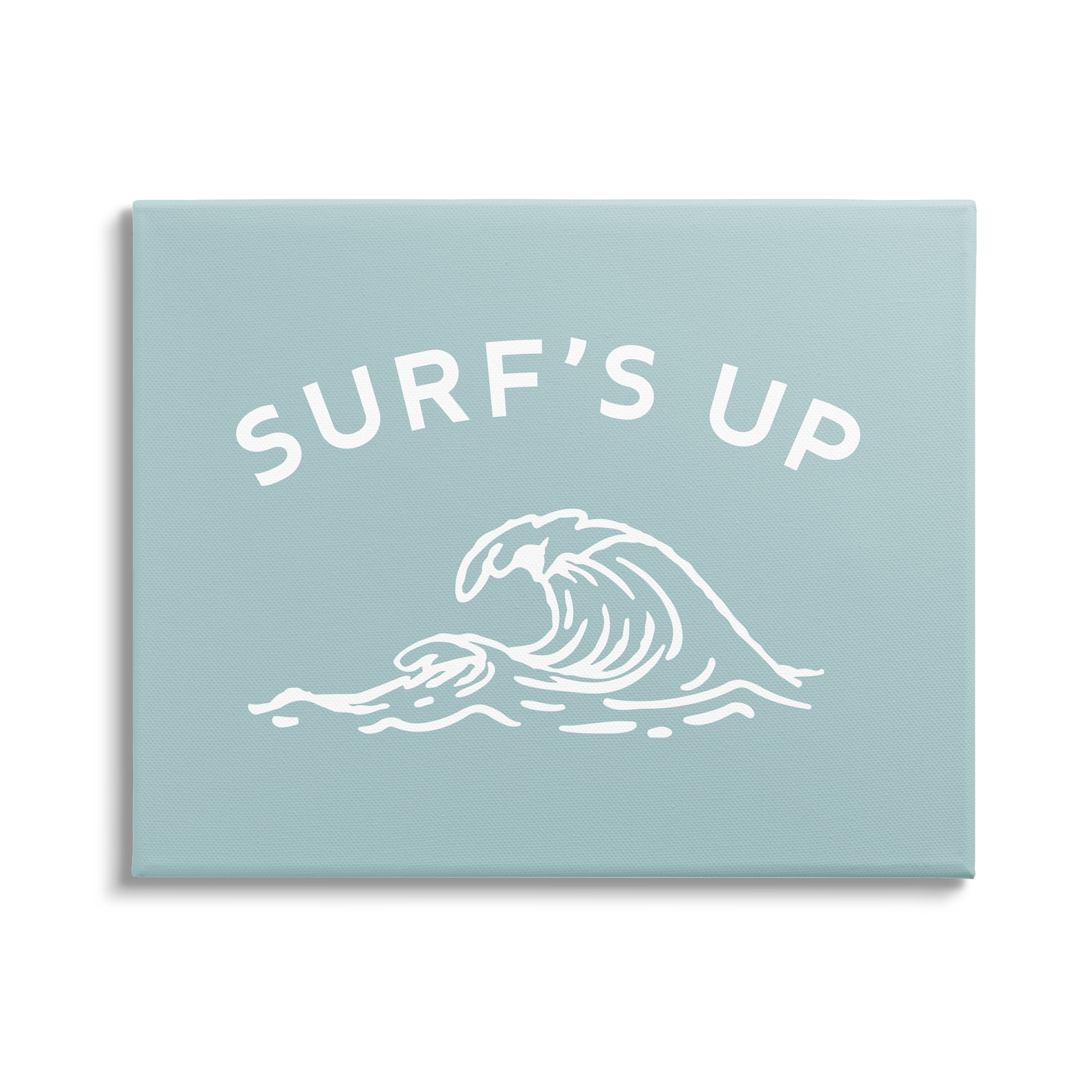 Surf's Up Sea Wave Light Blue Canvas Wall Art