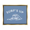 thumbnail image 1 of Stupell Industries Surf's Up on Blue Landscape Painting Gold Floater Framed Canvas Art Print Wall Art, 21 x 17, 1 of 10