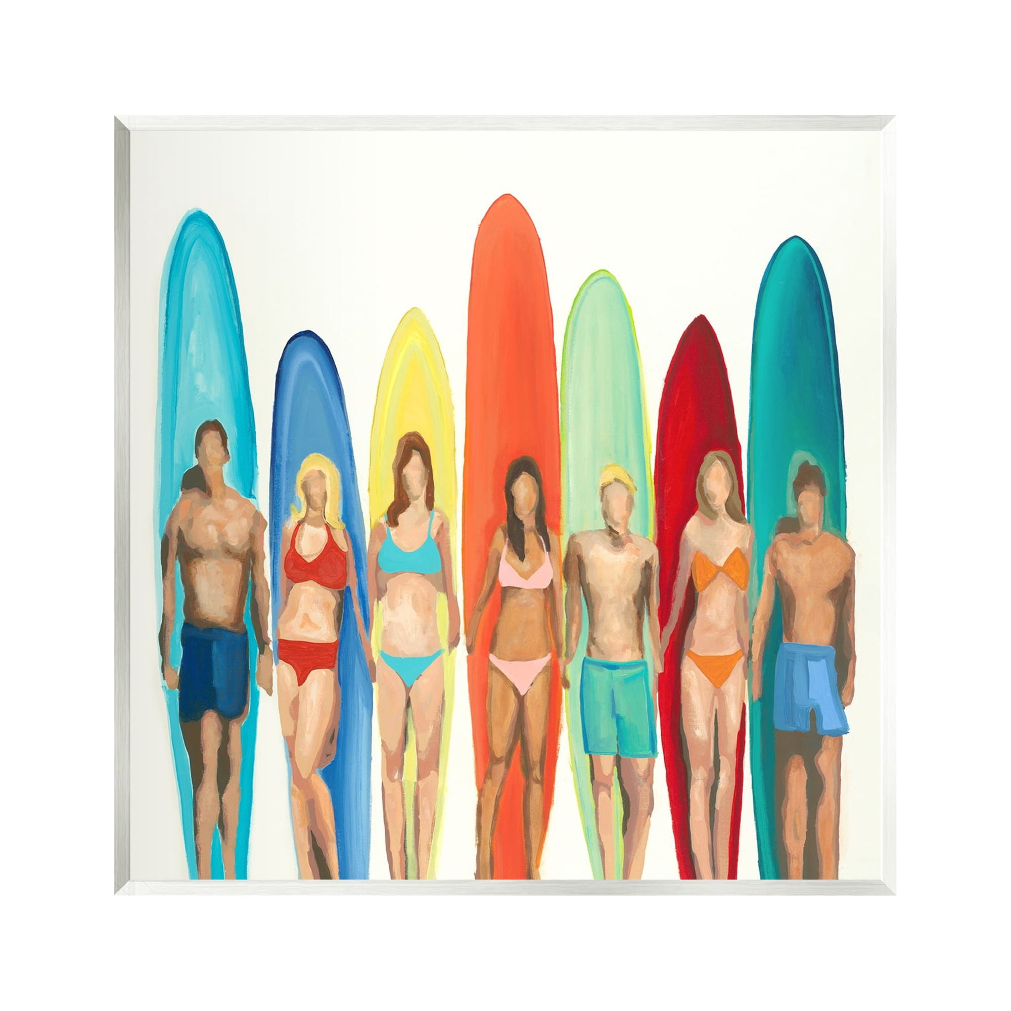 Stupell Industries " Surfers And Boards Summer " by Randy Hibberd