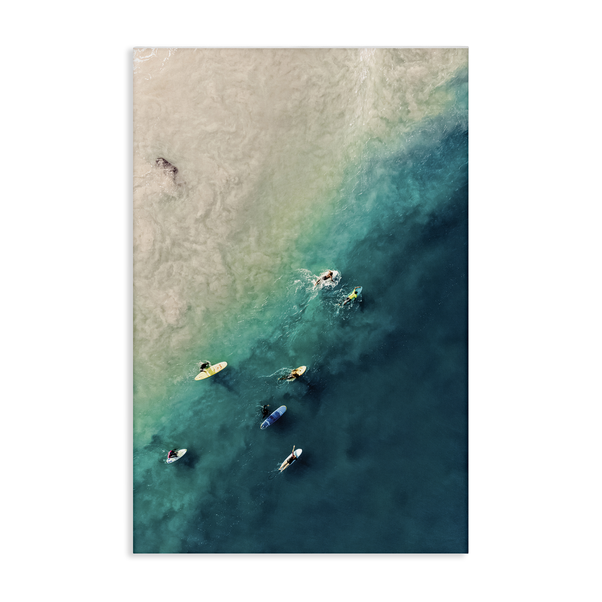 Stupell Industries Surfers on Vivid Shore Nautical & Beach Photography Wrapped Canvas Art Print Wall Art, 30 x 45