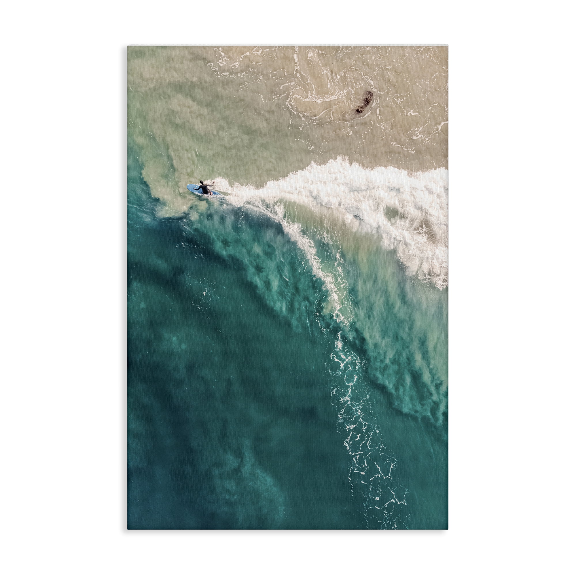 Stupell Industries Surfing Clear Waters Nautical & Beach Photography Wrapped Canvas Art Print Wall Art, 24 x 36