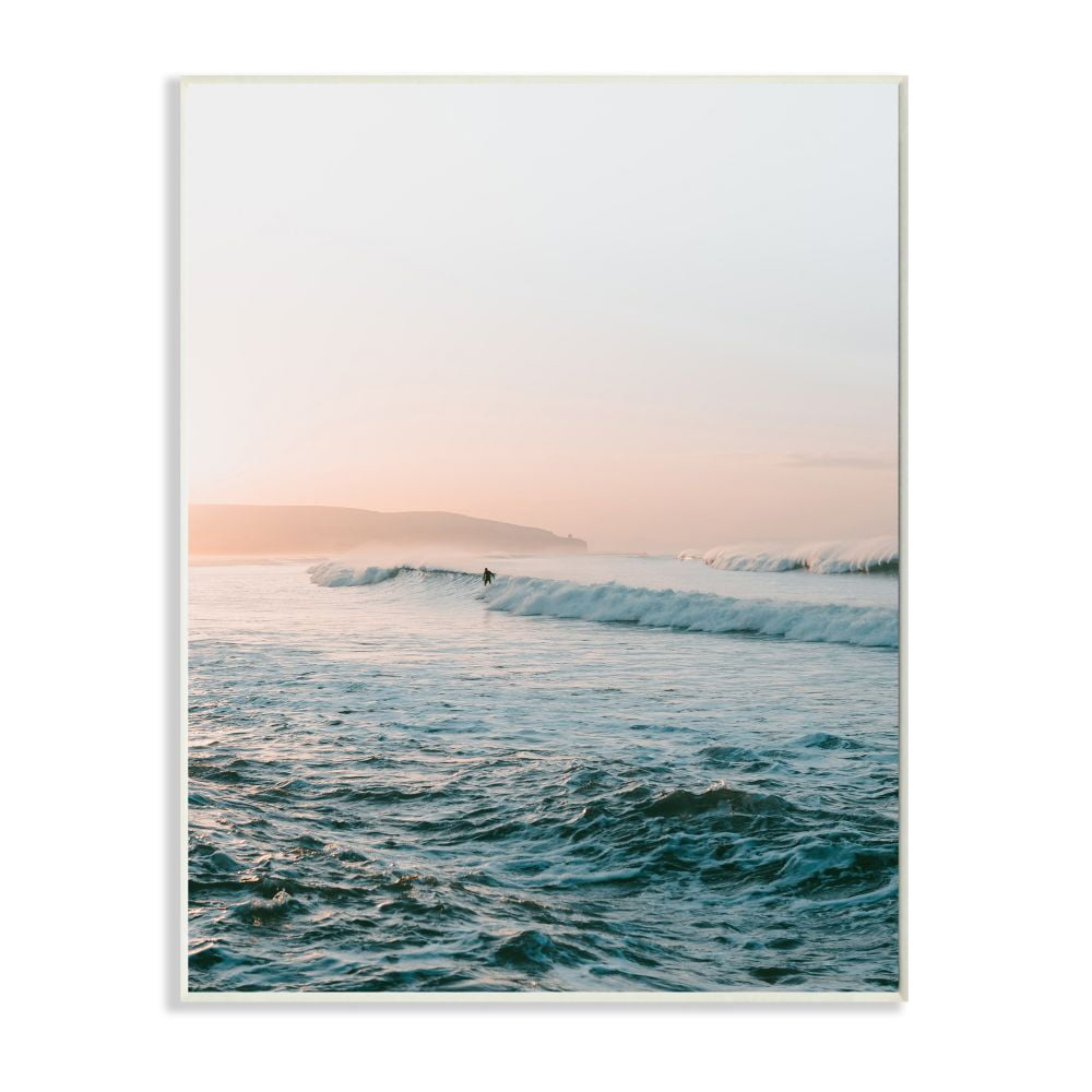 Stupell Industries Surfing the Tide Beach Wave Photograph Designed by Unsplash