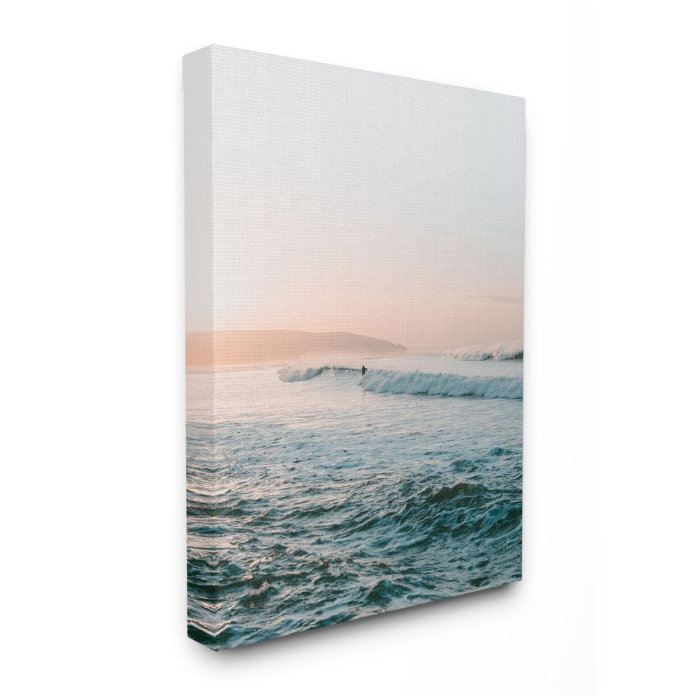 Stupell Industries Surfing the Tide Beach Wave Photograph Designed by Unsplash