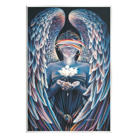 Stupell Industries Surreal Angel Holding Cloud Fairy Tales & Fantasy Painting Unframed Art Print Wall Art