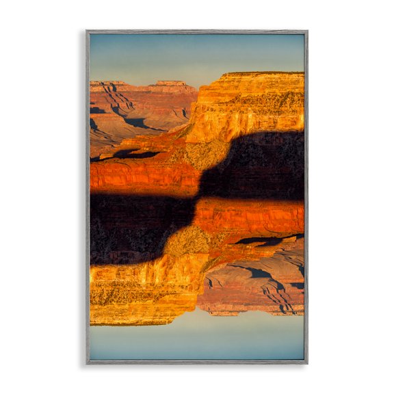 Stupell Industries Surreal Canyon Reflection Gray Framed Giclee Art design by Robin Vandenabeele, 30 x 20