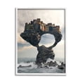 thumbnail image 1 of Stupell Industries Surreal City Atop Rocks Cliff Sea Waves Splashing Framed Wall Art, 16 x 20, Design by Cynthia Decker, 1 of 7