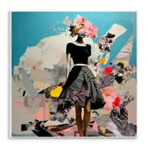 Stupell Industries Surreal Collage Woman People Painting Unframed Art Print Wall Art, 12 x 12