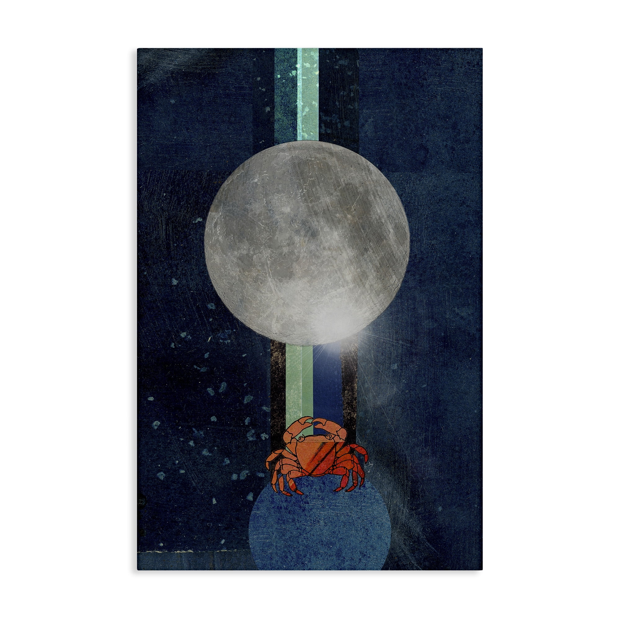 Stupell Industries Surreal Crab Outer Space Animals & Insects Painting Gallery Wrapped Canvas Art Print Wall Art, 16 x 24