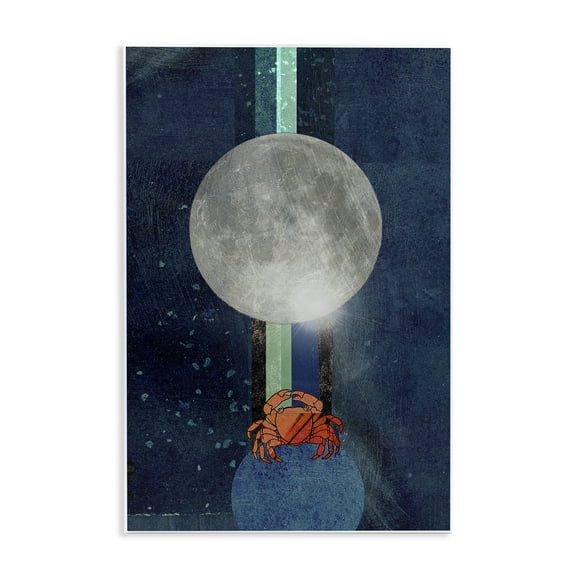 Stupell Industries Surreal Crab Outer Space Animals & Insects Painting Unframed Art Print Wall Art, 10 x 15