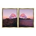 thumbnail image 1 of Stupell Industries Surreal Disco Ball Landscape Landscape Painting Gold Floater Framed Canvas Art Print Wall Art, 25 x 31, Set of 2, 1 of 10