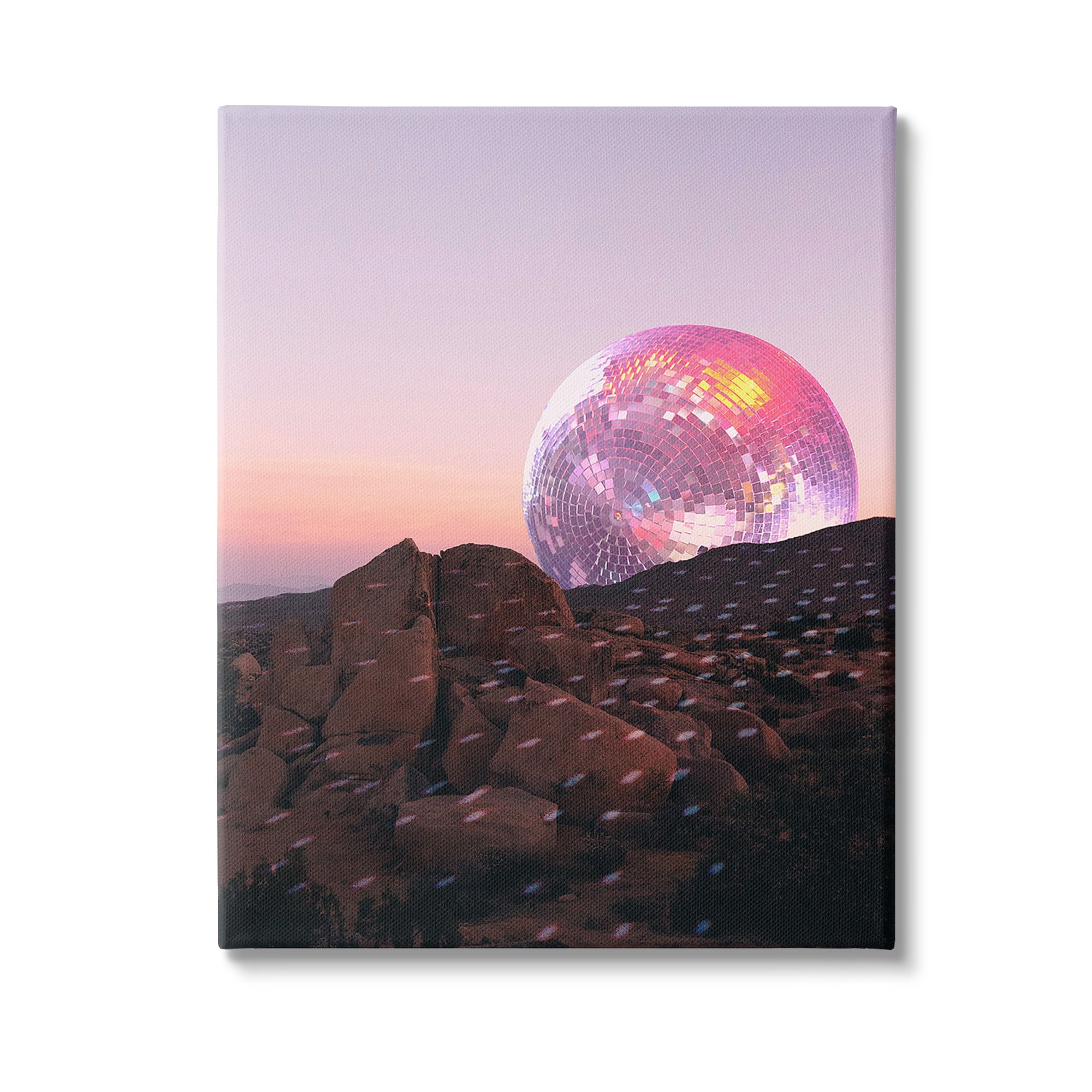 Stupell Industries Surreal Disco Landscape Landscape Painting Gallery Wrapped Canvas Art Print Wall Art, 30 x 40