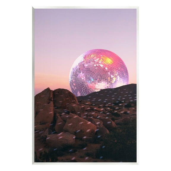 Stupell Industries Surreal Disco Landscape Landscape Painting Unframed Art Print Wall Art, 10 x 15