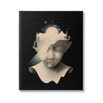 Stupell Industries Surreal Face Fireflies Composition Graphic Art Gallery Wrapped Canvas Print Wall Art, Design by Matheus Lopes Castro