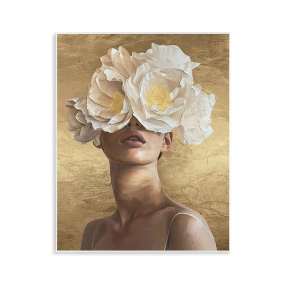 Stupell Industries Surreal Flower Lady People Painting Unframed Art Print Wall Art, 11 x 14