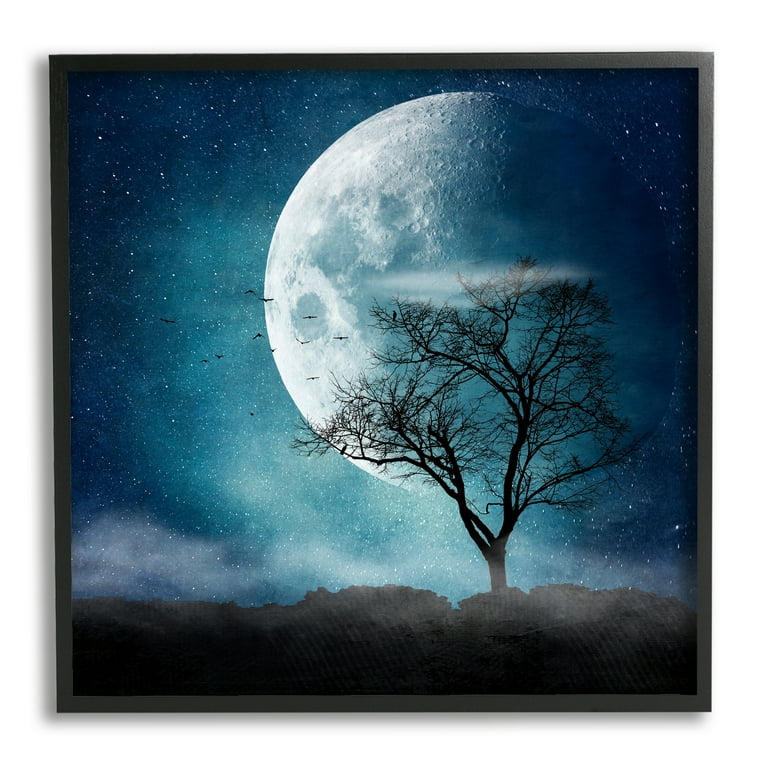 Full Moon In The Forest Art Print by WaveArt Studios - Fy