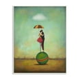 thumbnail image 1 of Stupell Industries Surreal People & Umbrella Balancing Green Striped Ball Wood Wall Art, 13 x 19, Design by Duy Huynh, 1 of 5