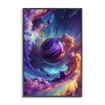thumbnail image 1 of Stupell Industries Contemporary Surreal Planets with Chromatic Clouds Black Framed Giclee Art, 12 x 18, by Wumples, 1 of 7