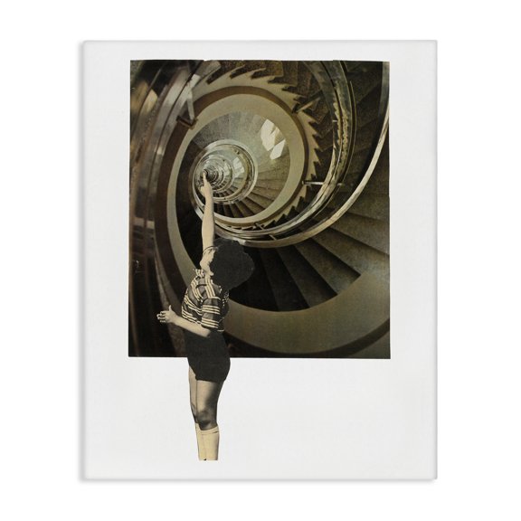 Stupell Industries Traditional Surreal Pointing Child Spiral Staircase Canvas Art, 16 x 20, by Matheus Lopes Castro