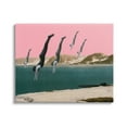 thumbnail image 1 of Stupell Industries Surreal Swimmers Diving Modern Pink Sunset Landscape Canvas Wall Art, 48 x 36, Design by Cassia Beck, 1 of 5