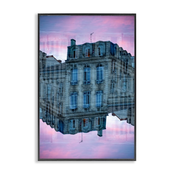 Stupell Industries Surreal Symmetry Building Facade Black Framed Giclee Art design by Robin Vandenabeele, 18 x 12