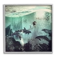 thumbnail image 1 of Stupell Industries Surreal Woman Underwater Dolphins Splashing Bubbles Framed Wall Art, 17 x 17, Design by Paula Belle Flores, 1 of 5