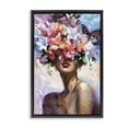 thumbnail image 1 of Stupell Industries Surrounded By Florals Plants & Flowers Painting Black Floater Framed Canvas Art Print Wall Art, 17 x 25, 1 of 10