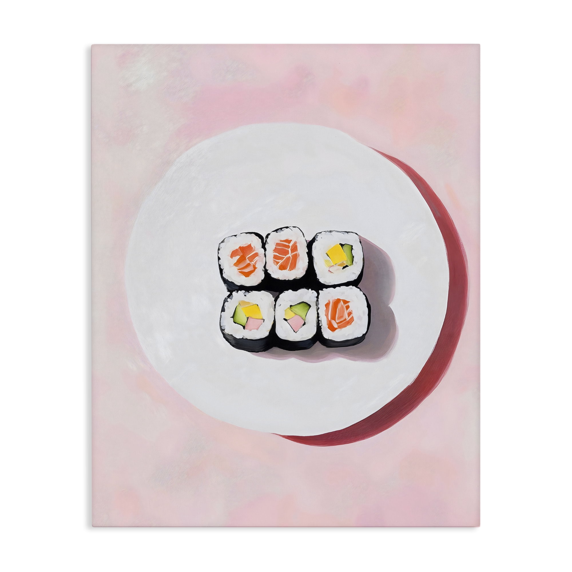 Stupell Industries Sushi Rolls on Plate Canvas Wall Art, design by The Prints Vibe
