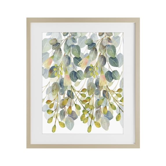 Stupell Industries Contemporary Suspended Ivy Leaves Birch Framed Print Under Glass, 17 x 21, by Marcus Prime